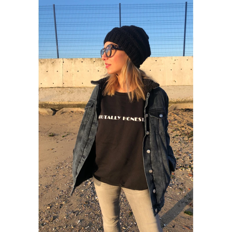 Unisex Sweatshirt Bisiklet Yaka-Brutal Unisex Sweatshirt Bisiklet Yaka-Brutal