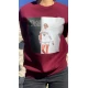 Kadın Sweatshirt Bisiklet Yaka Bordo Diana Kadın Sweatshirt Bisiklet Yaka Bordo Diana
